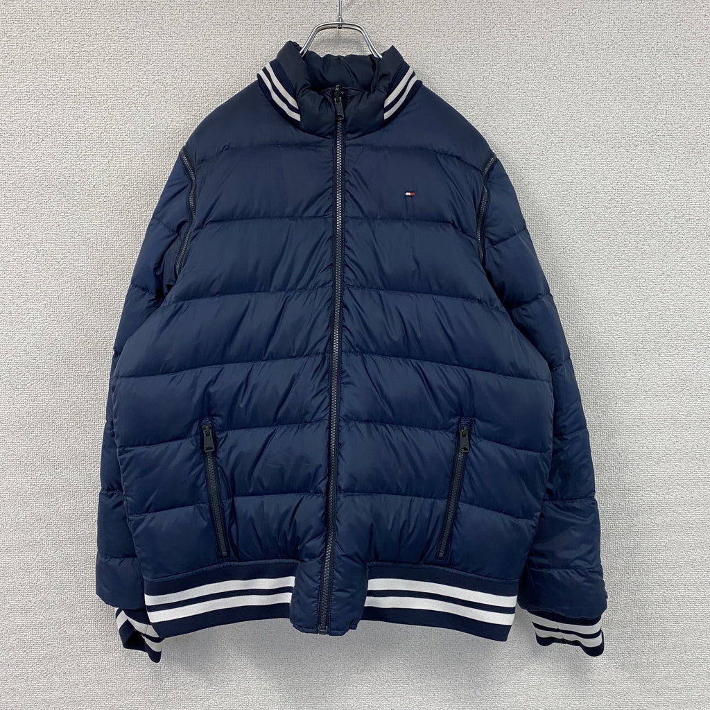 TOMMY HILFIGER　トミーヒルフィガー　リバーシブルダウンジャケット　ダウン85％　紺　ネイビー　XLサイズ