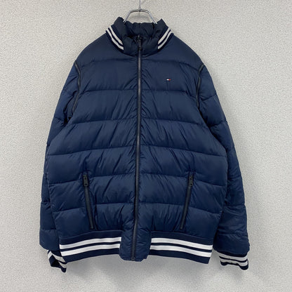 TOMMY HILFIGER　トミーヒルフィガー　リバーシブルダウンジャケット　ダウン85％　紺　ネイビー　XLサイズ