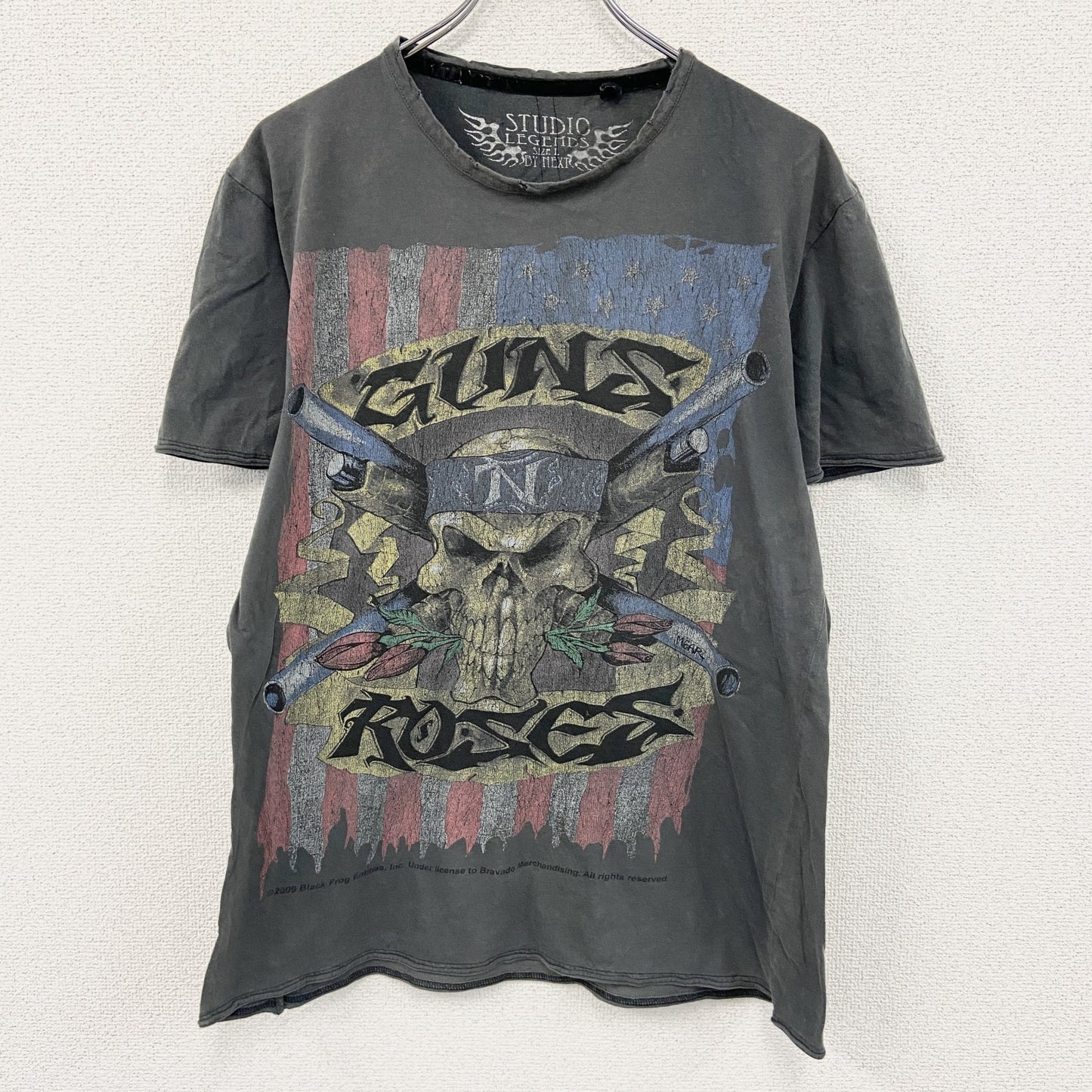 STUDIO LEGENDS　Guns N' Roses　ガンズアンドローゼ　半袖Tシャツ　ダークグレー　Lサイズ