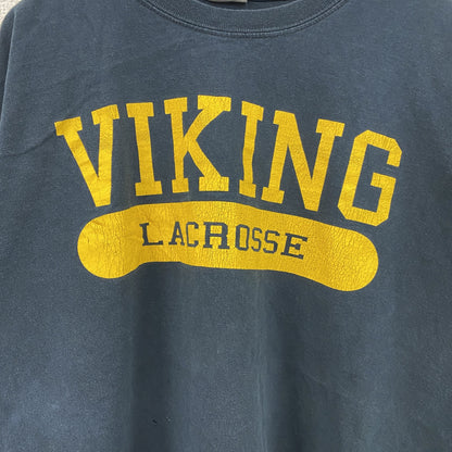 00s　GILDAN　ギルダン　半袖プリントTシャツ　VIKING　ヴィンテージ　紺　ネイビー　Lサイズ