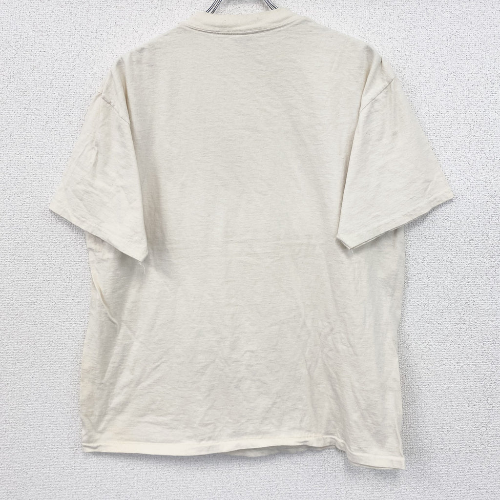 90s　ONEITA　半袖プリントTシャツ　ヴィンテージ　シングルステッチ　POWER-T　白　ホワイト　Lサイズ