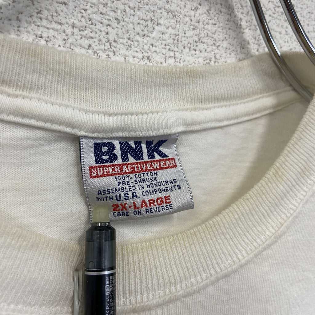 90s　BNK　ONE LOVE　レゲエ　半袖両面プリントTシャツ　ヴィンテージ　白　ホワイト　2XLサイズ