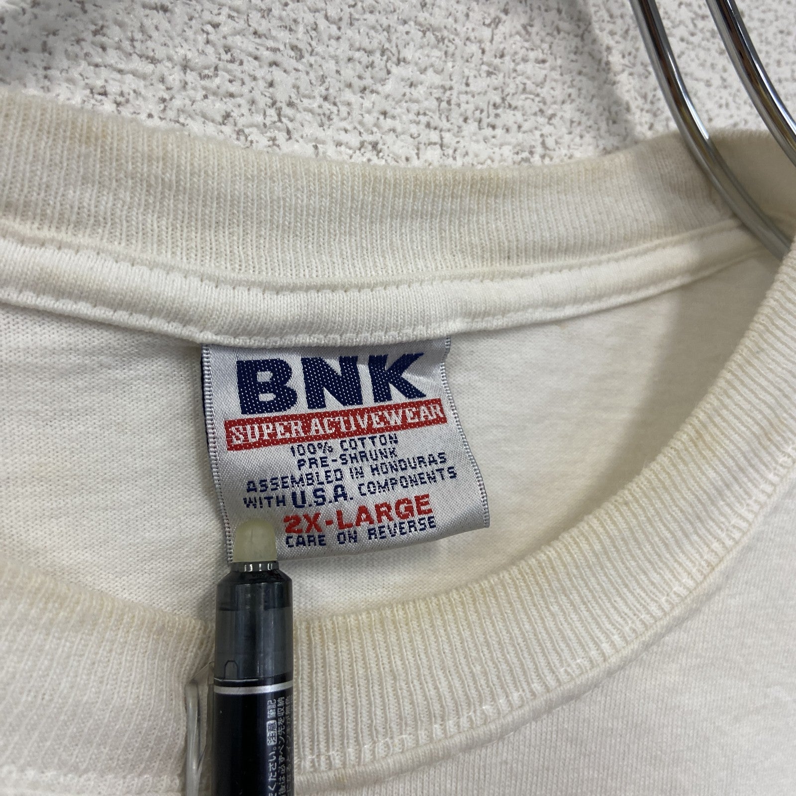 90s　BNK　ONE LOVE　レゲエ　半袖両面プリントTシャツ　ヴィンテージ　白　ホワイト　2XLサイズ
