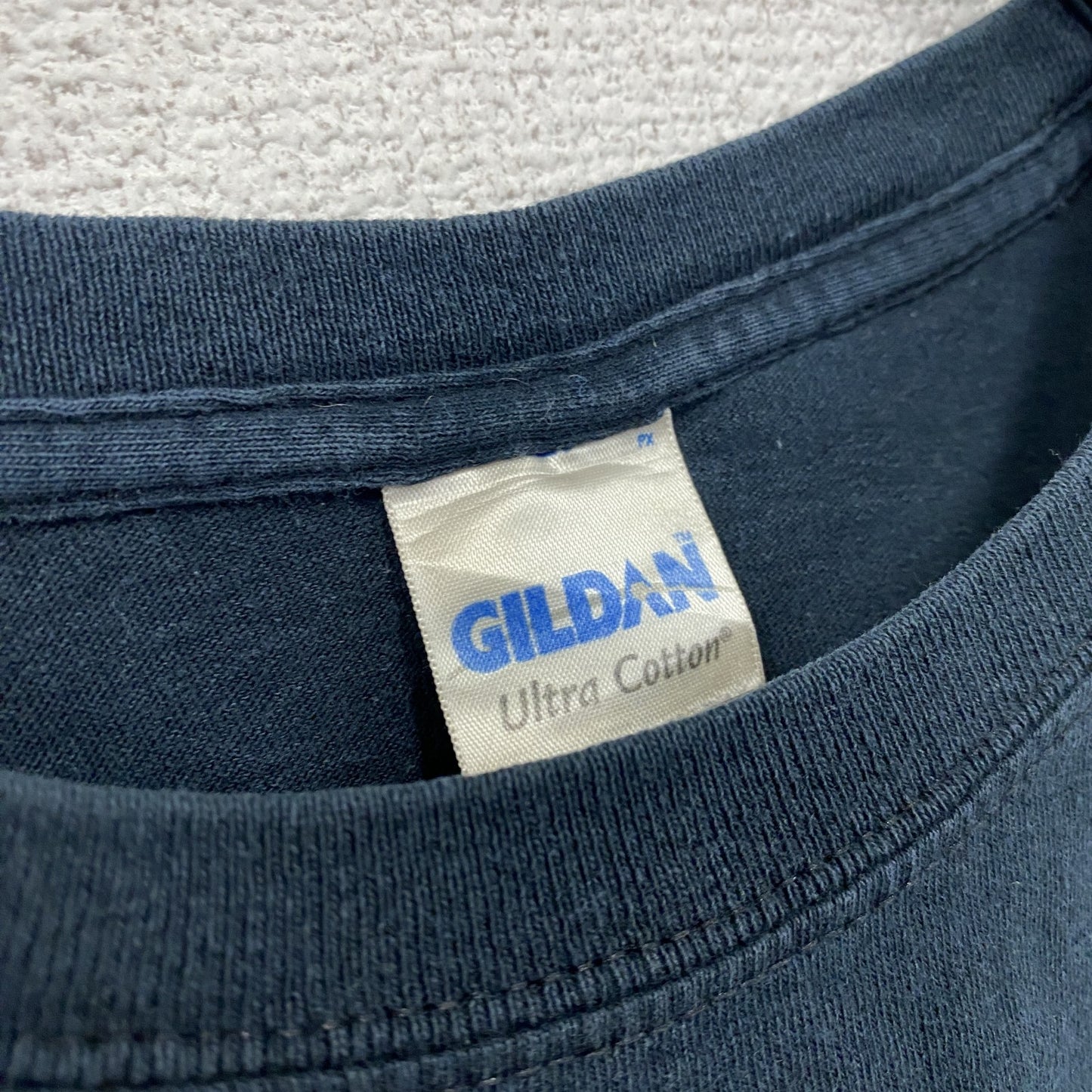 GILDAN　ギルダン　半袖プリントメッセージTシャツ　3連プリント　英字プリント　黒　ブラック　Lサイズ