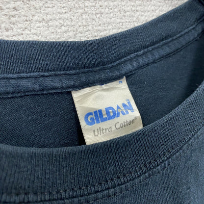 GILDAN　ギルダン　半袖プリントメッセージTシャツ　3連プリント　英字プリント　黒　ブラック　Lサイズ