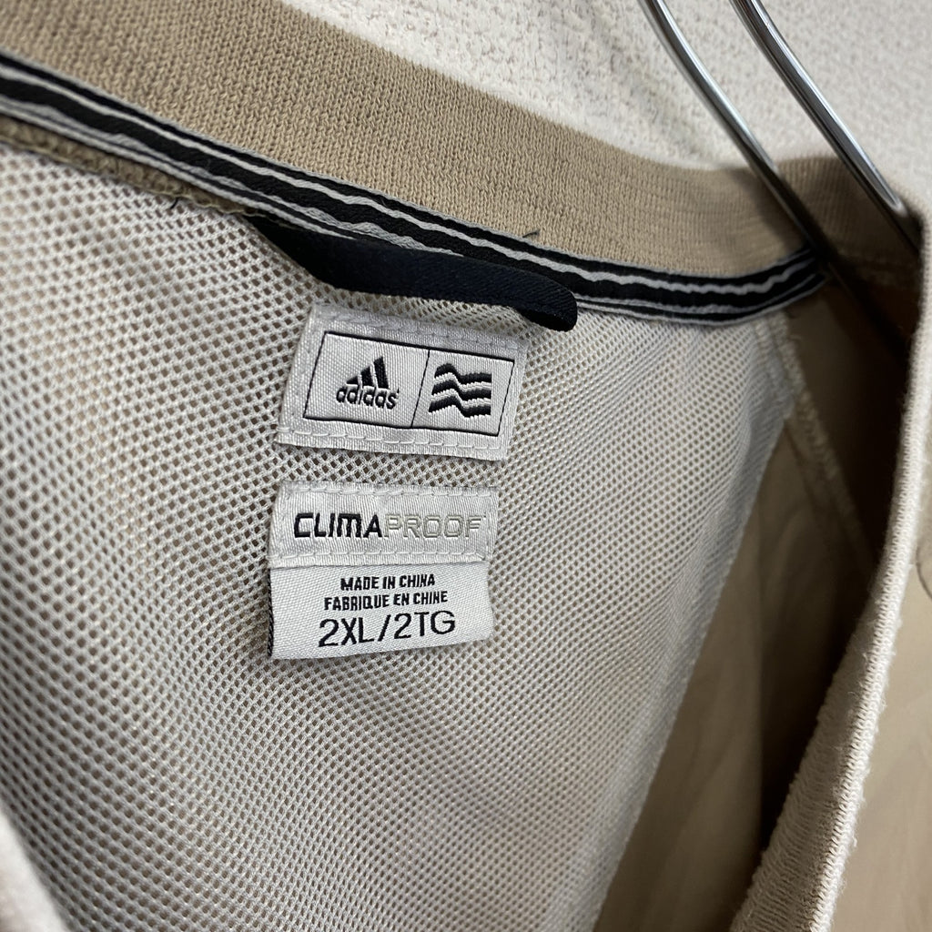adidas　アディダス　CLIMA PROOF　ナイロンジャケット　プルオーバー　ベージュ　2XLサイズ