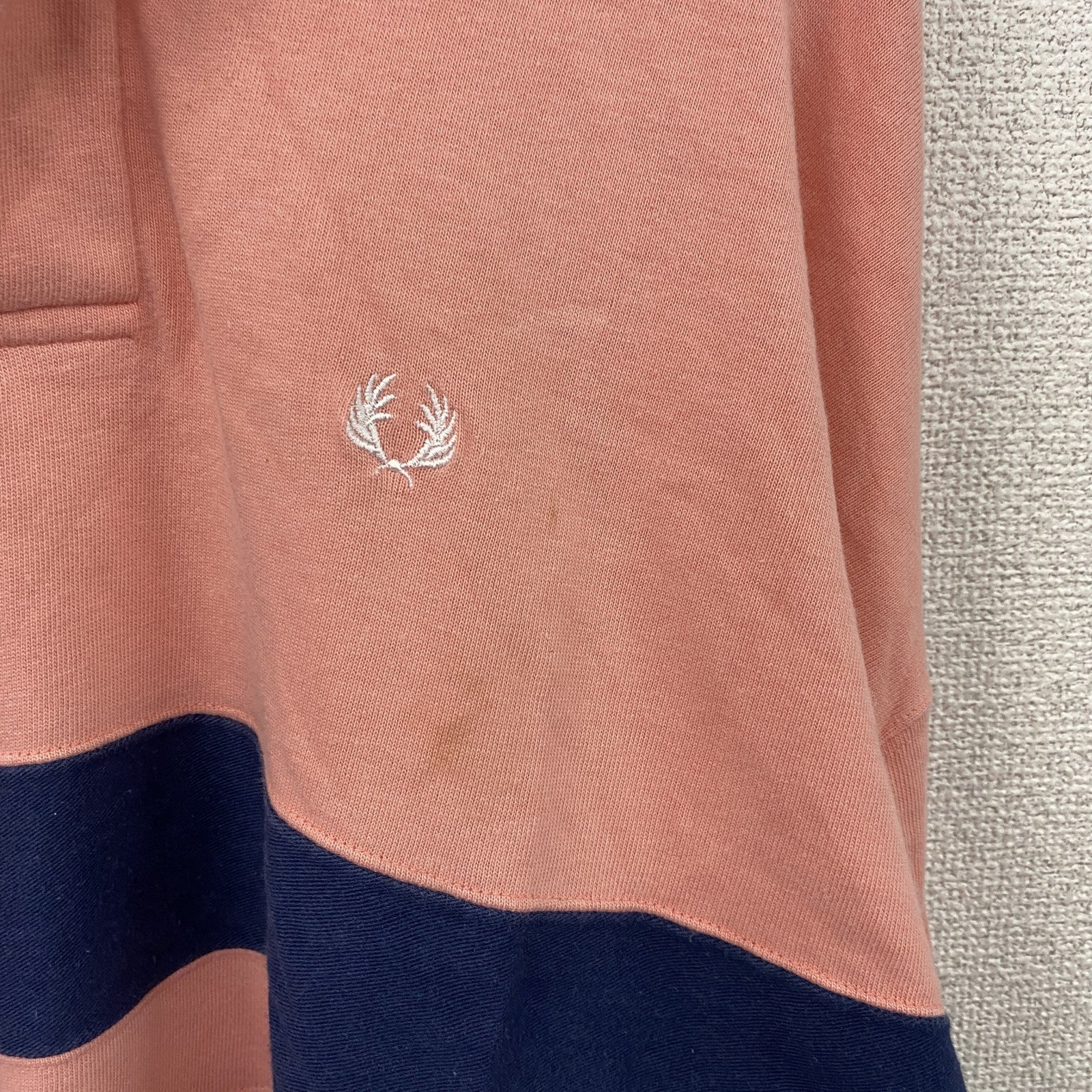 FRED PERRY　フレッドペリー　長袖ラガーシャツ　ピンク　40サイズ