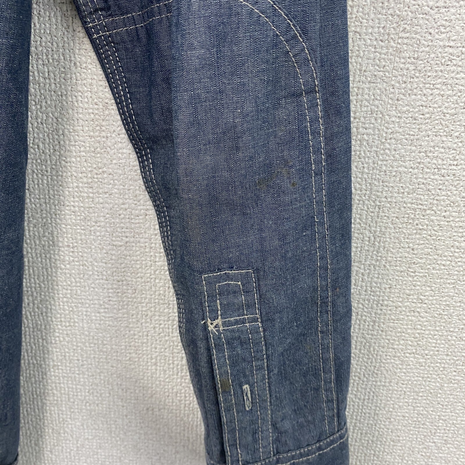 ⅦUNION　セブンユニオン　長袖ワークシャツ　インディゴ　Lサイズ