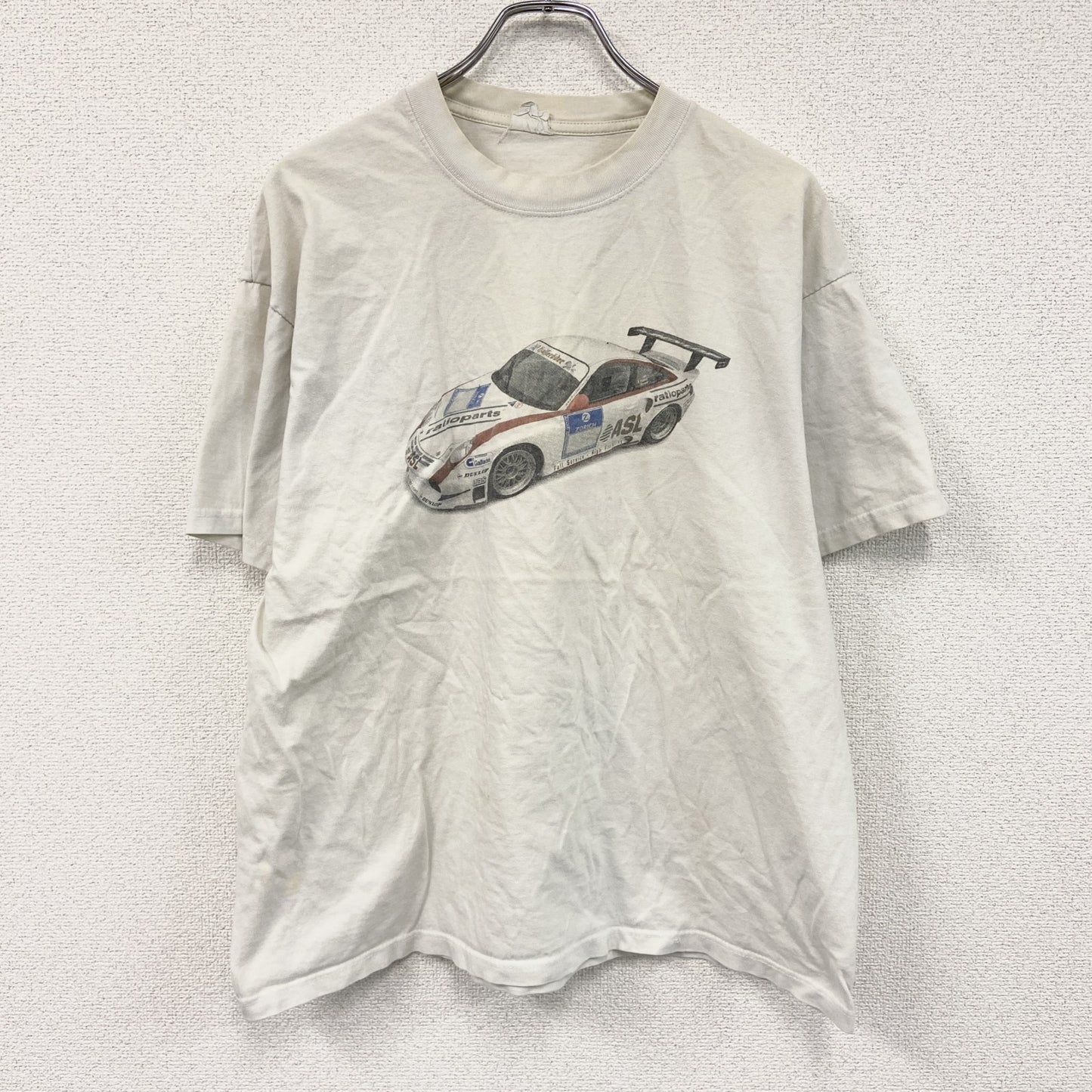90s～　PORSCHE　ポルシェ 911 GT3 RSR　半袖プリントTシャツ　ヴィンテージ　白　ホワイト　
