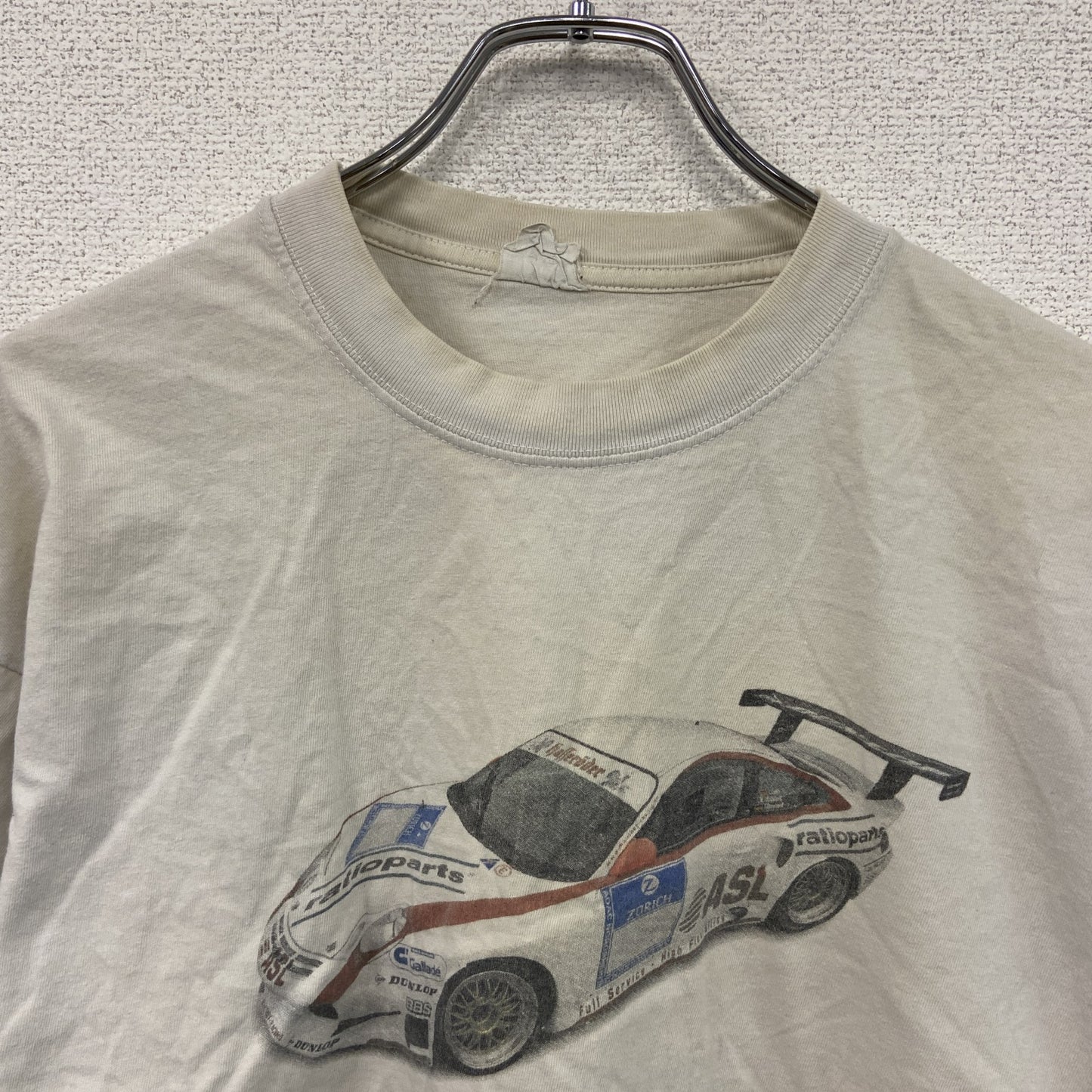 90s～　PORSCHE　ポルシェ 911 GT3 RSR　半袖プリントTシャツ　ヴィンテージ　白　ホワイト　