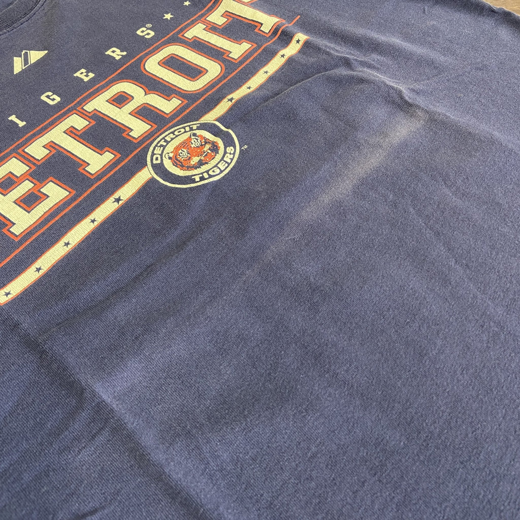 古着 used　DETROITTIGERS　デトロイトタイガース　半袖ベースボールバックプリントTシャツ　MLB　Mサイズ