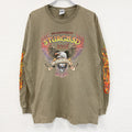 00s　DELTA　MAGUNUM WEIGHT　デルタ　長袖プリントTシャツ　ベージュ　XLサイズ