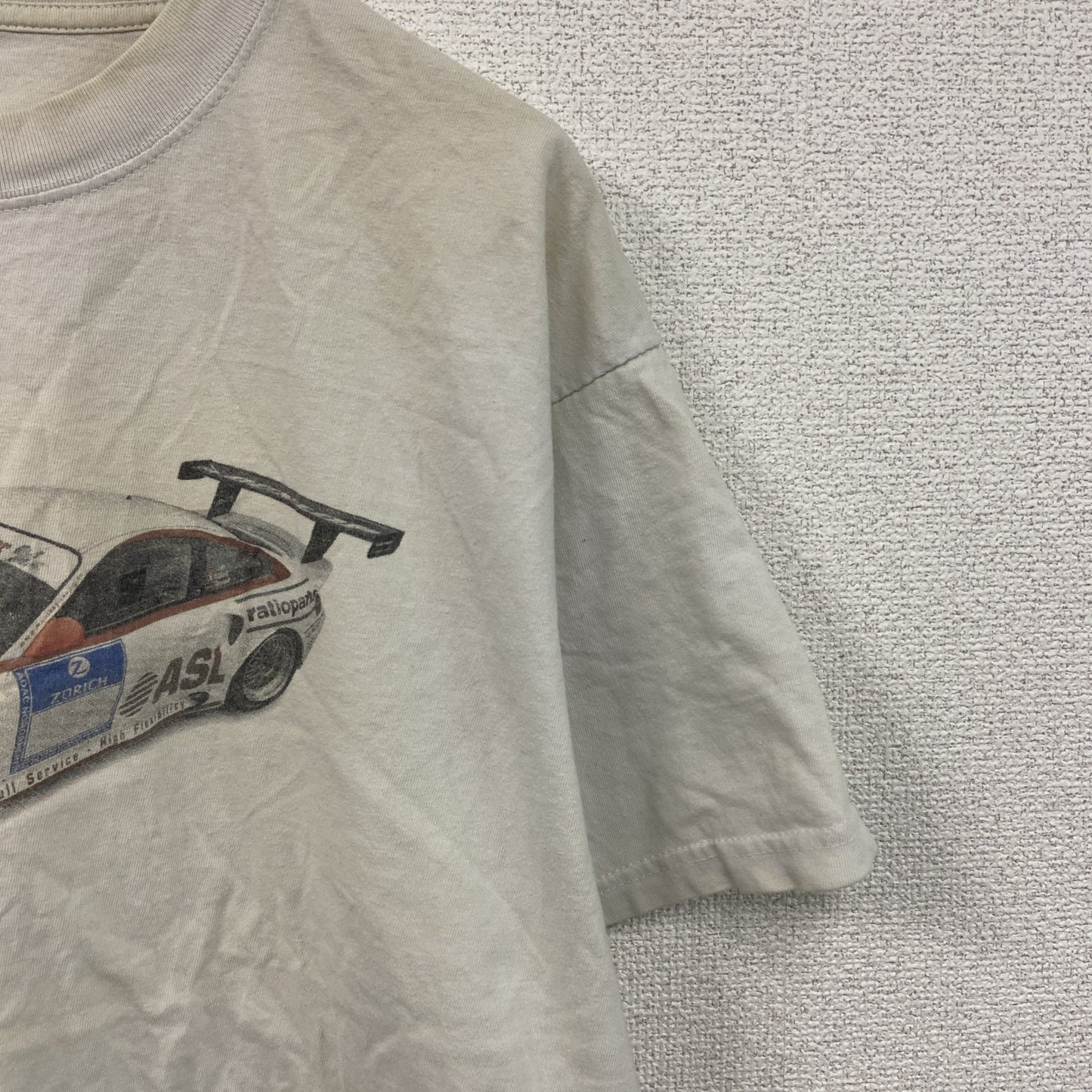 90s～　PORSCHE　ポルシェ 911 GT3 RSR　半袖プリントTシャツ　ヴィンテージ　白　ホワイト　