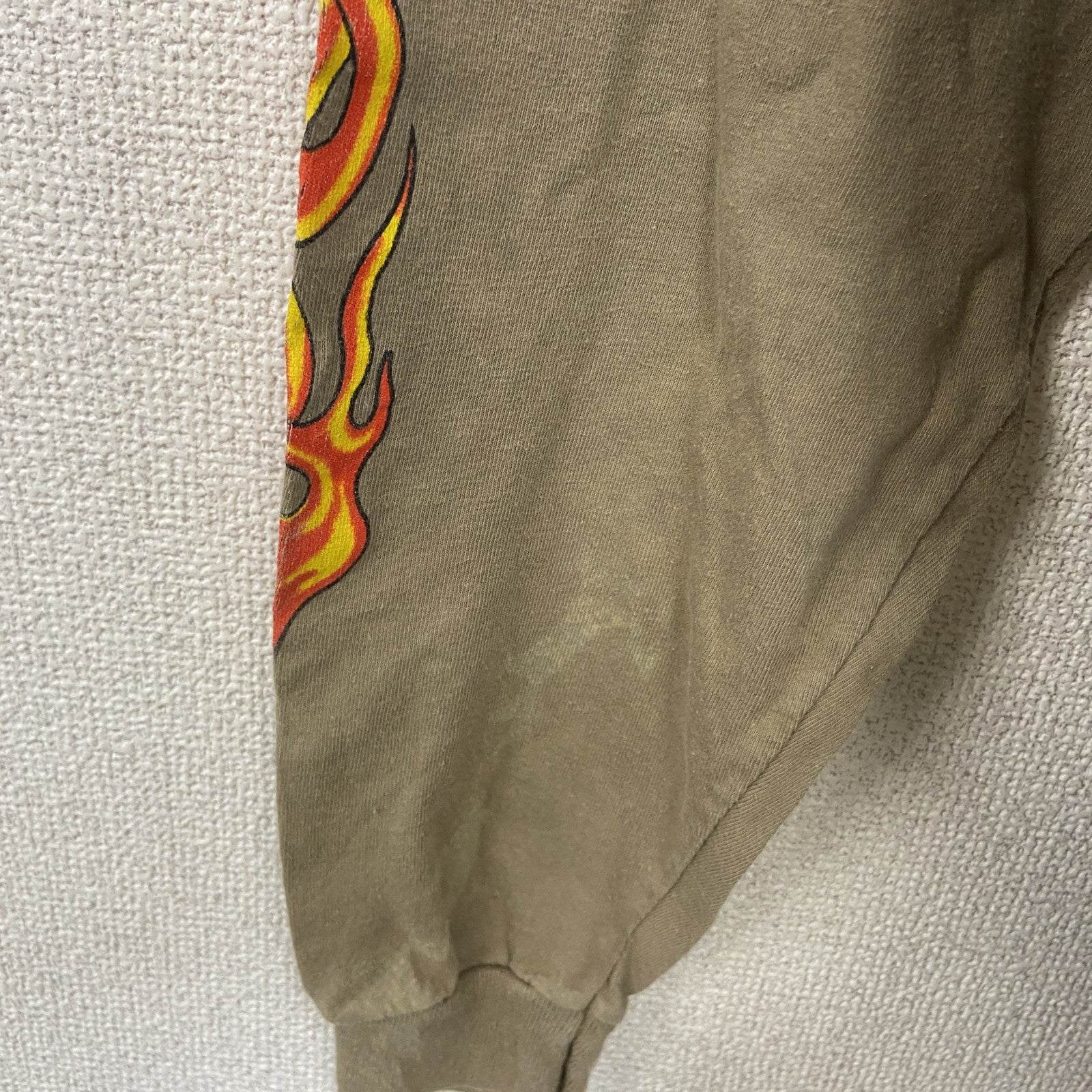 00s　DELTA　MAGUNUM WEIGHT　デルタ　長袖プリントTシャツ　ベージュ　XLサイズ