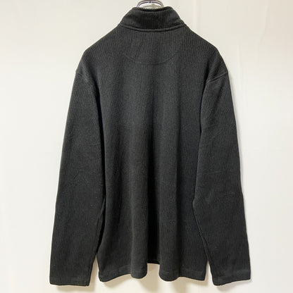 古着 used Champion チャンピオン　長袖裏フリースニット　セーター　ワンポイント刺繍　ロースカロライナ　Lサイズ