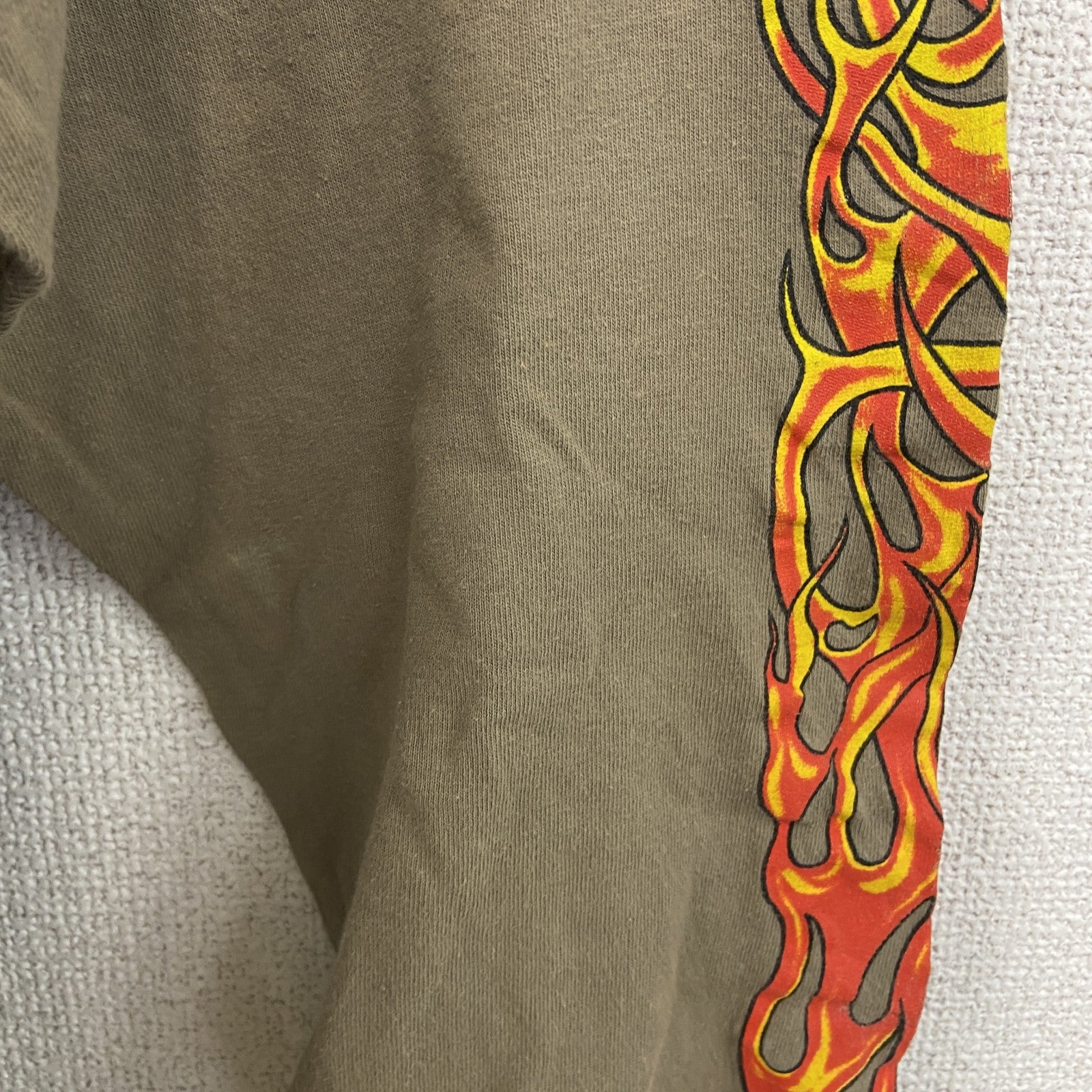 00s　DELTA　MAGUNUM WEIGHT　デルタ　長袖プリントTシャツ　ベージュ　XLサイズ