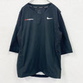 NIKE　ナイキ　半袖プルオーバージャケット　スウッシュロゴ　黒　ブラック　Mサイズ
