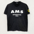 90s～　Hanes　ヘインズ　半袖プリントTシャツ　ヴィンテージ　シングルステッチ　黒　ブラック　Mサイズ
