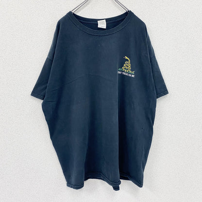 00s　GILDAN　ギルダン　半袖Tシャツ　DON'T TREAD ON ME　ガズデン旗　黒　ブラック　2XLサイズ