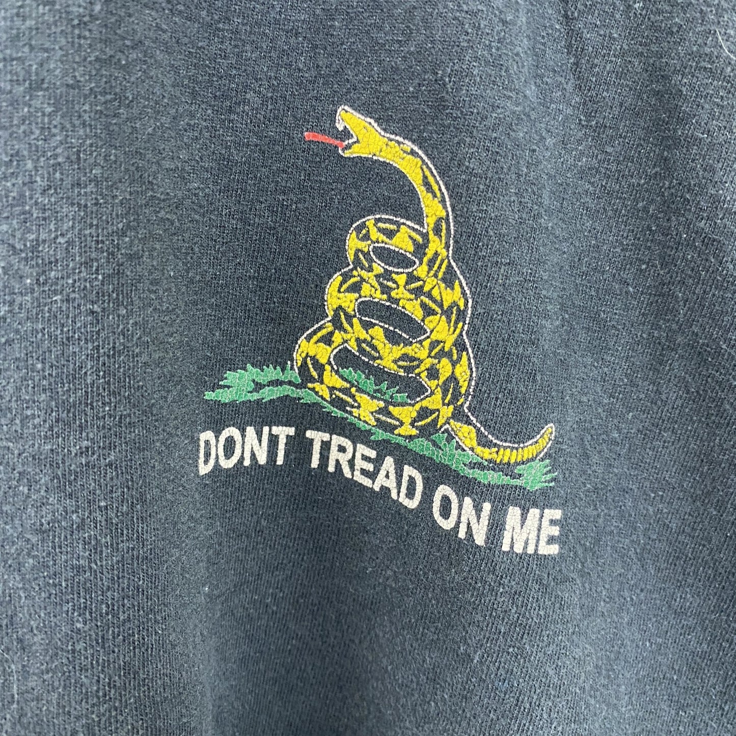 00s　GILDAN　ギルダン　半袖Tシャツ　DON'T TREAD ON ME　ガズデン旗　黒　ブラック　2XLサイズ