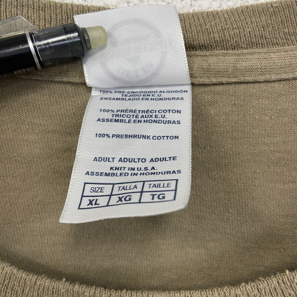 00s　DELTA　MAGUNUM WEIGHT　デルタ　長袖プリントTシャツ　ベージュ　XLサイズ