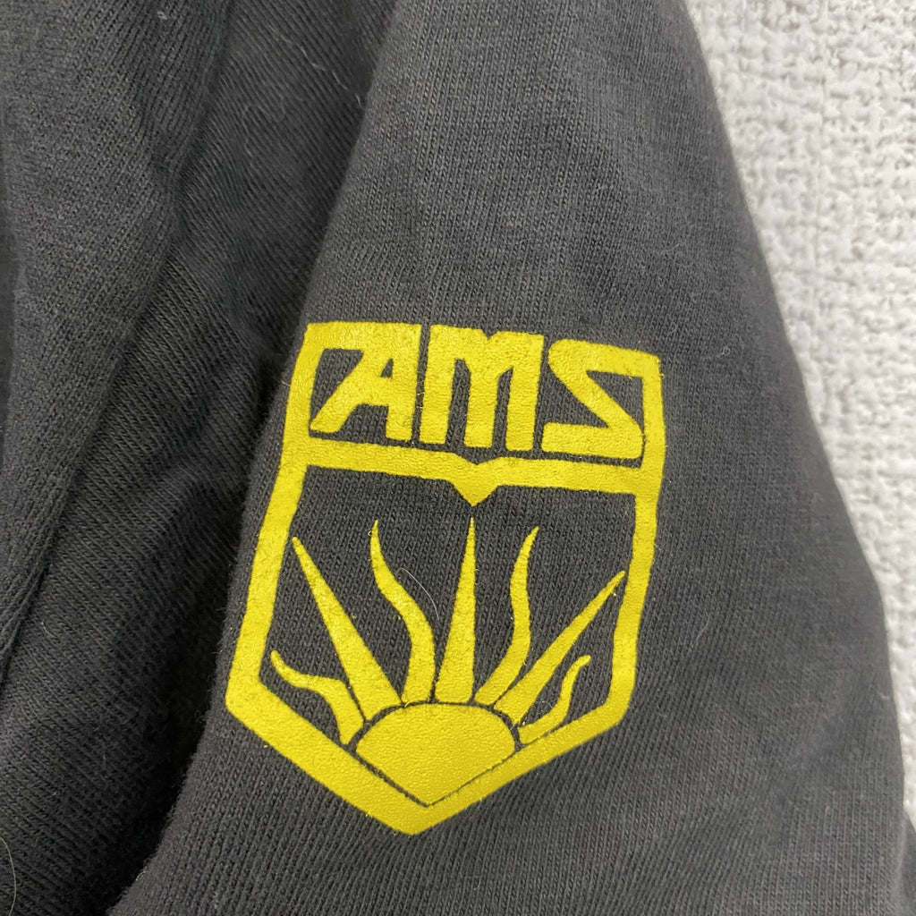 90s～　Hanes　ヘインズ　半袖プリントTシャツ　ヴィンテージ　シングルステッチ　黒　ブラック　Mサイズ
