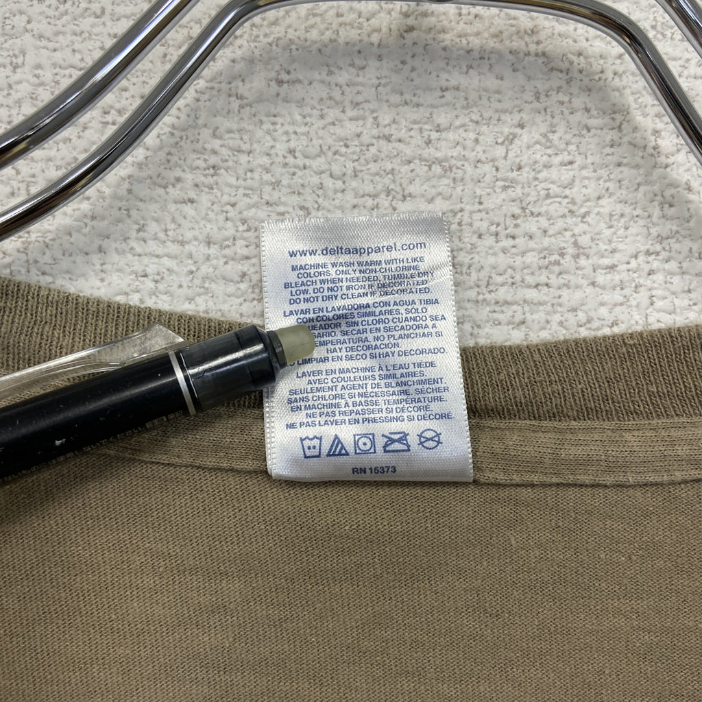 00s　DELTA　MAGUNUM WEIGHT　デルタ　長袖プリントTシャツ　ベージュ　XLサイズ