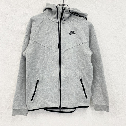 NIKE　ナイキ　フルジップスウェットパーカー/フーディー　ハの字ポケット　スウッシュ　霜降りグレー　Mサイズ