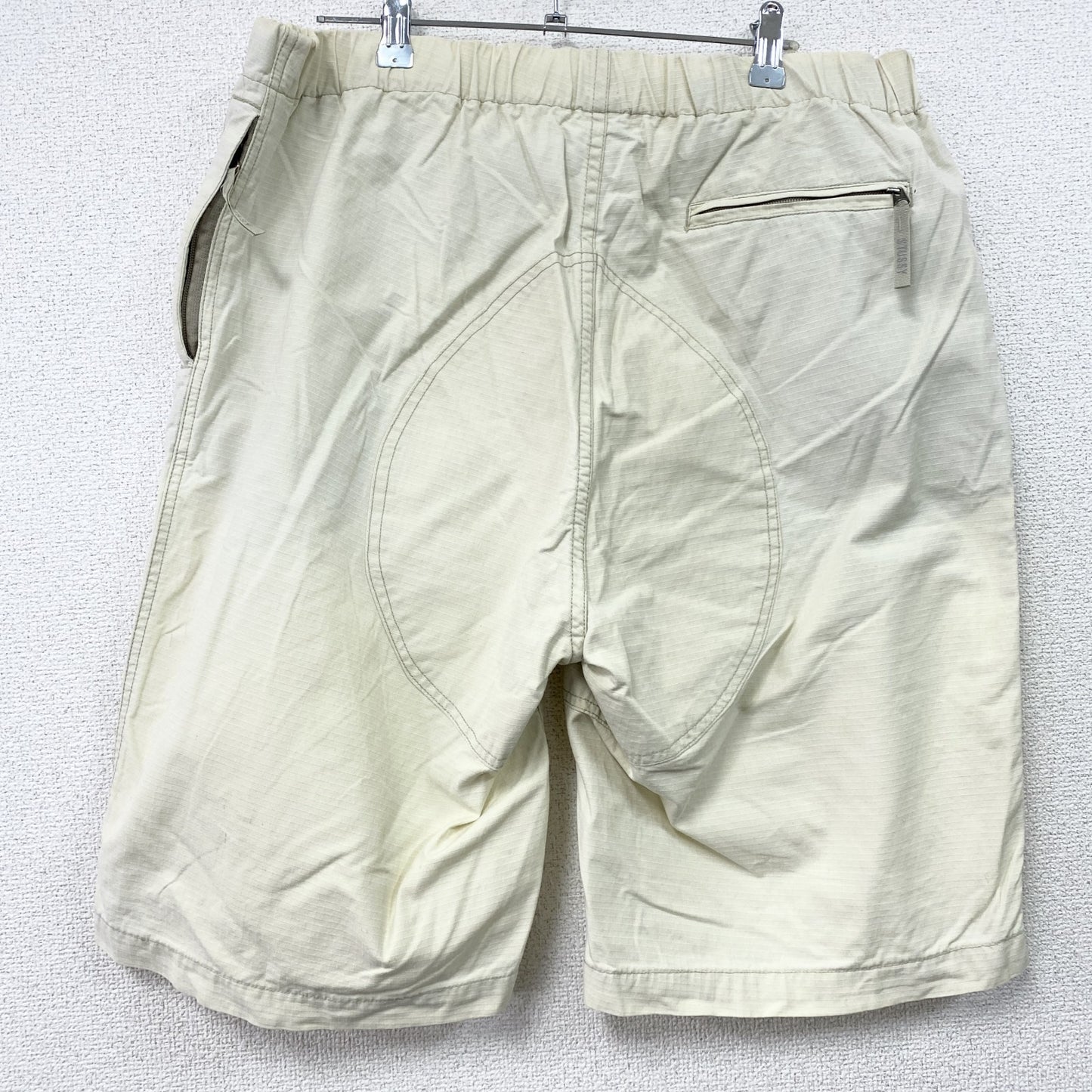 90s　OLD STUSSY　オールドステューシー　ハーフパンツ　ヴィンテージ　アイボリー