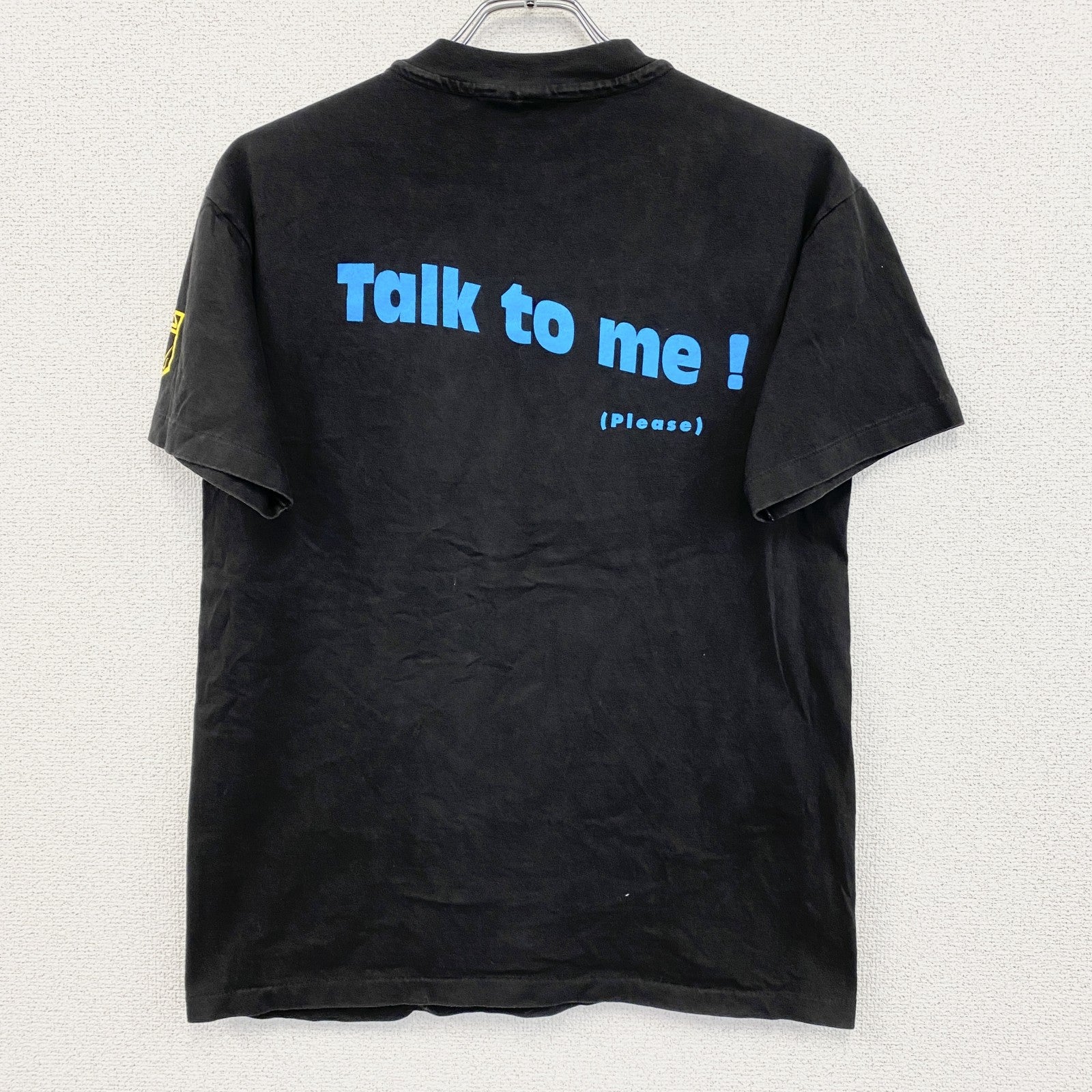 90s～　Hanes　ヘインズ　半袖プリントTシャツ　ヴィンテージ　シングルステッチ　黒　ブラック　Mサイズ
