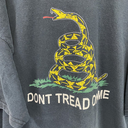 00s　GILDAN　ギルダン　半袖Tシャツ　DON'T TREAD ON ME　ガズデン旗　黒　ブラック　2XLサイズ