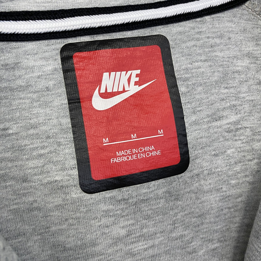 NIKE　ナイキ　フルジップスウェットパーカー/フーディー　ハの字ポケット　スウッシュ　霜降りグレー　Mサイズ