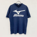 mizuno　ミズノ　半袖プリントTシャツ　Vネック　紺　ネイビー　Oサイズ