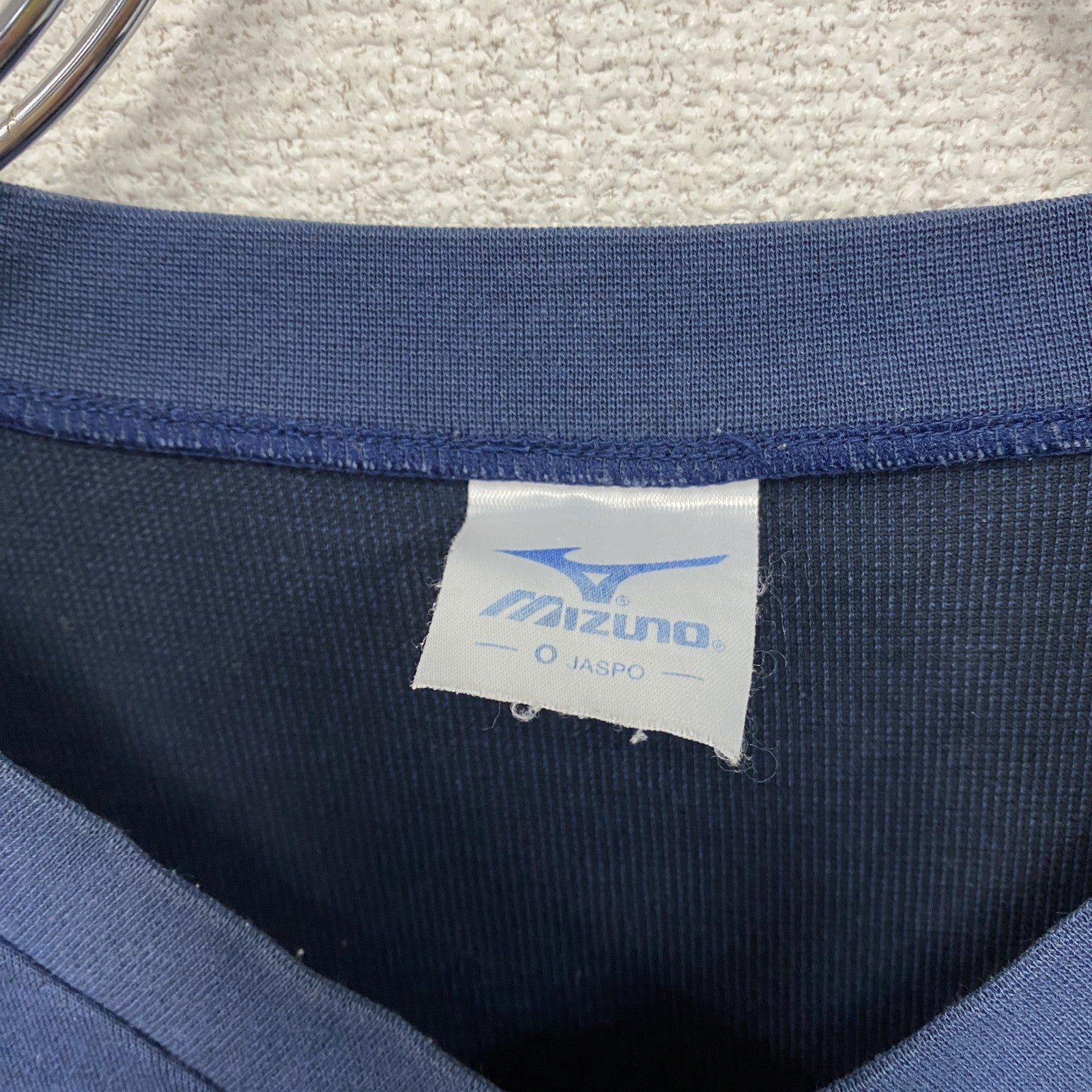 mizuno　ミズノ　半袖プリントTシャツ　Vネック　紺　ネイビー　Oサイズ