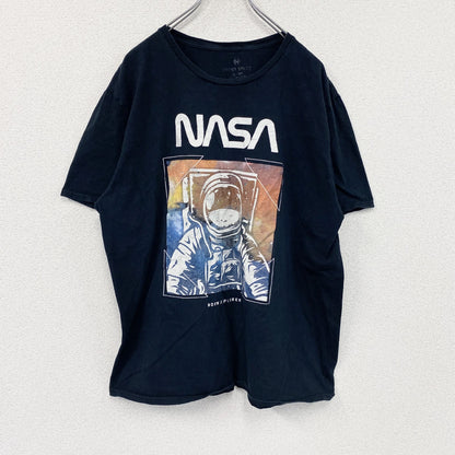 HYPER SPACE　ハイパースペース　NASA　半袖プリントTシャツ　企業T　黒　ブラック　XLサイズ
