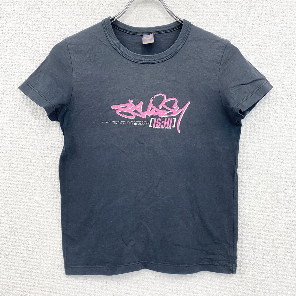 STUSSY　ステューシー　半袖プリントTシャツ　ピチT　黒　ブラック　Mサイズ
