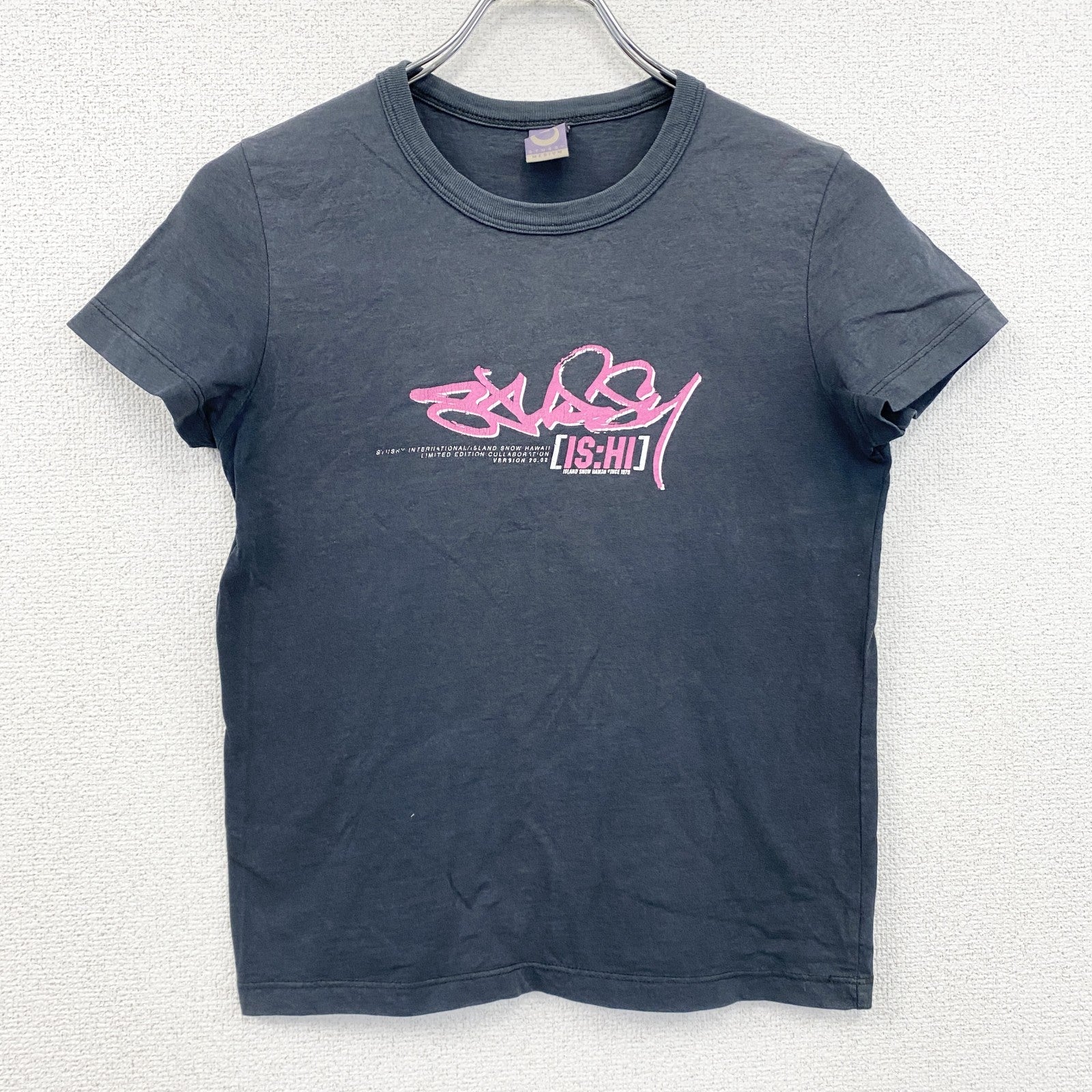 STUSSY　ステューシー　半袖プリントTシャツ　ピチT　黒　ブラック　Mサイズ