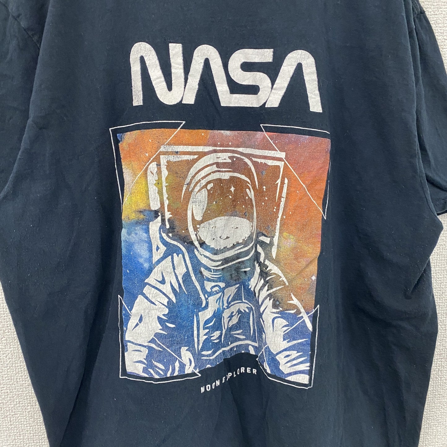 HYPER SPACE　ハイパースペース　NASA　半袖プリントTシャツ　企業T　黒　ブラック　XLサイズ