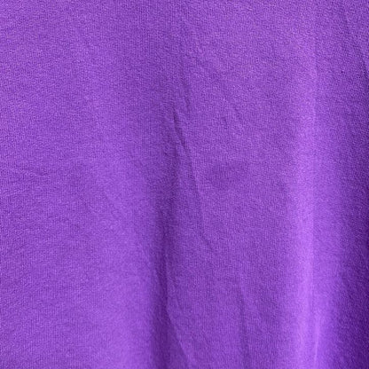 古着 used Champion チャンピオン　長袖ワンポイントロゴ刺繍スウェット　トレーナー　ノームコア　紫　Lサイズ