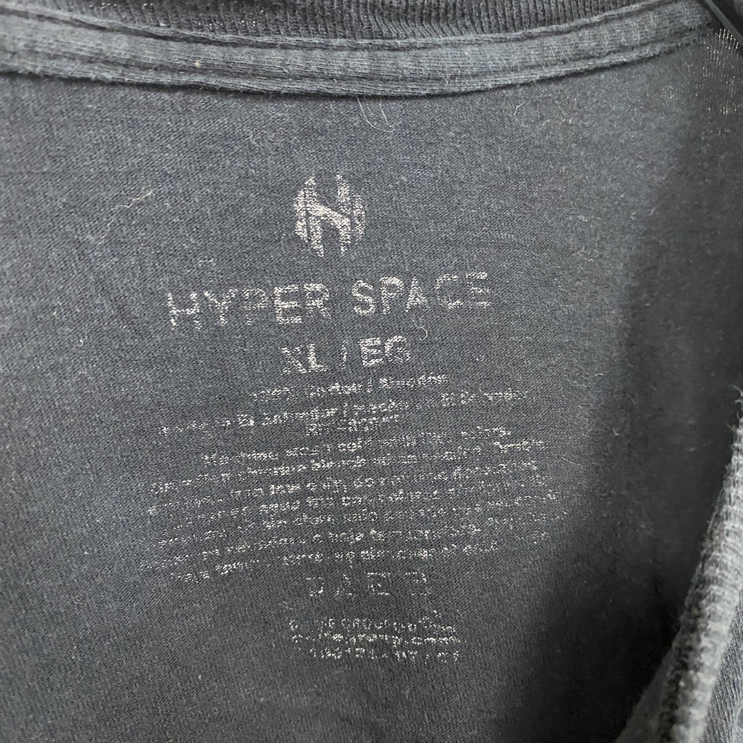 HYPER SPACE　ハイパースペース　NASA　半袖プリントTシャツ　企業T　黒　ブラック　XLサイズ