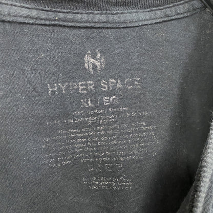 HYPER SPACE　ハイパースペース　NASA　半袖プリントTシャツ　企業T　黒　ブラック　XLサイズ