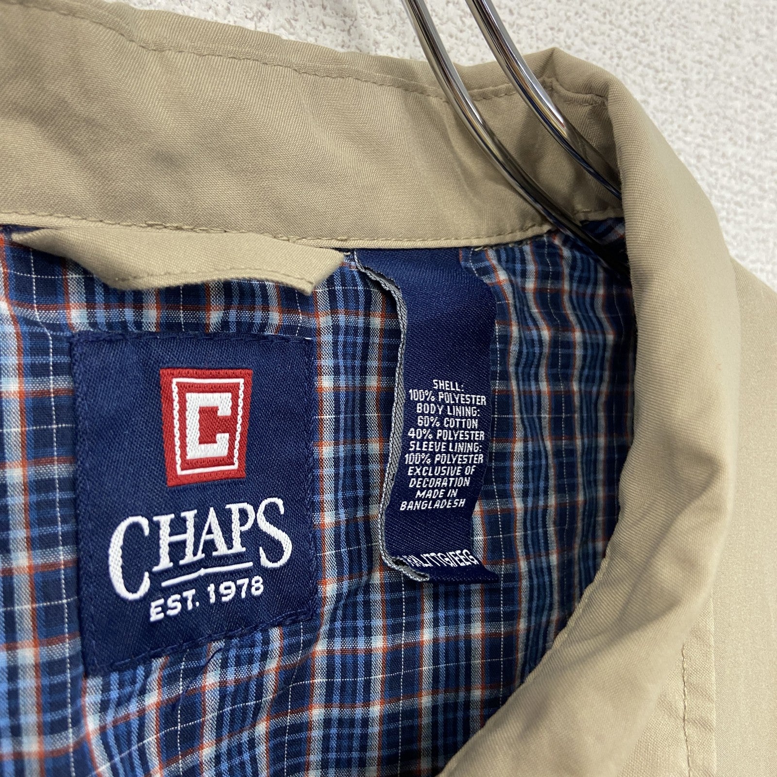 90s　CHAPS　チャップス　ラルフローレン　ブルゾン/スイングトップ　ヴィンテージ　ベージュ