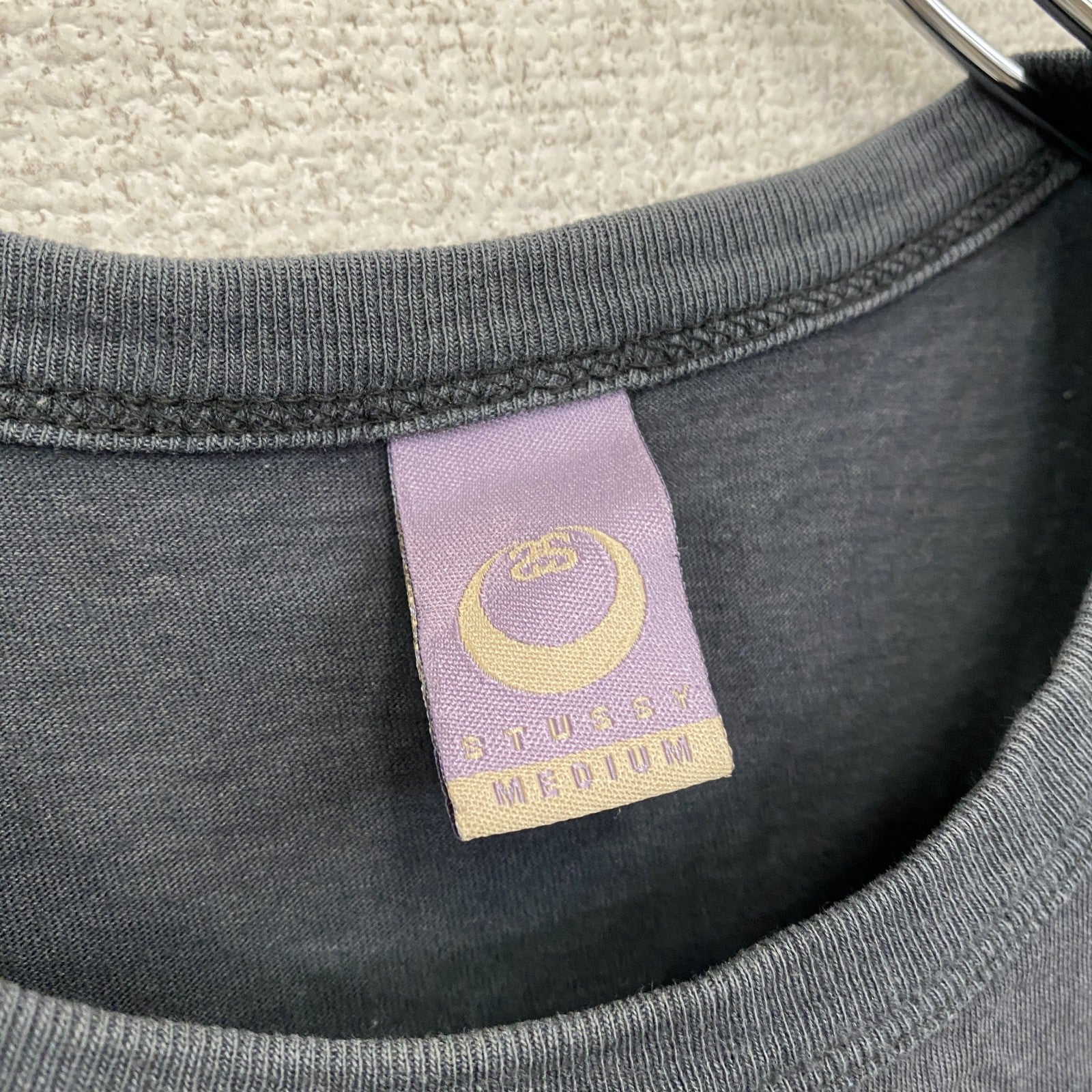 STUSSY　ステューシー　半袖プリントTシャツ　ピチT　黒　ブラック　Mサイズ