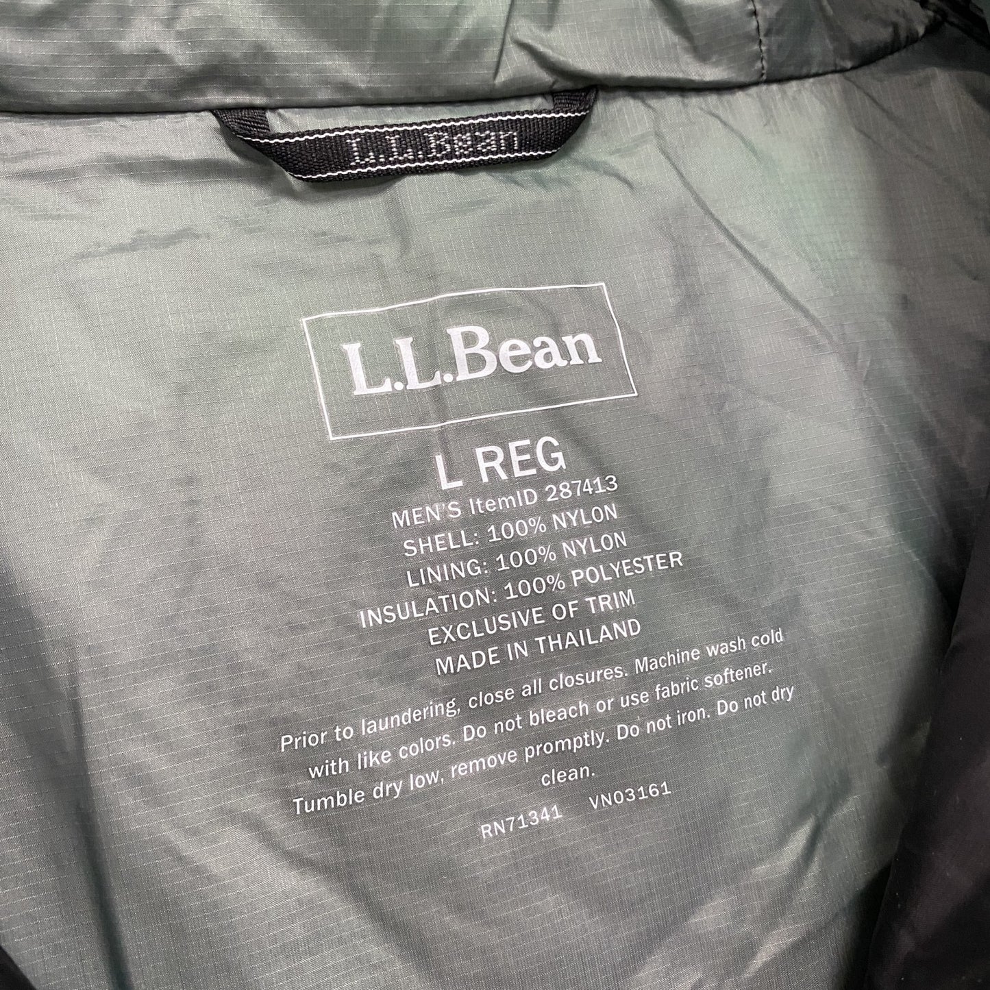 L.L.Bean　エルエルビーン　PRIMALOFT　プリマロフトパーカー　中綿ジャケット　キルティング　黒　ブラック　Lサイズ