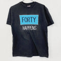 90s　Hanes　ヘインズ　半袖刺繍デザインTシャツ　ヴィンテージ　シングルステッチ　黒　ブラック　Lサイズ