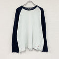 GOHEMP　ゴーヘンプ　長袖Tシャツ/ロンT　ラグラン　水色　ライトブルー　紺　ネイビー　Lサイズ