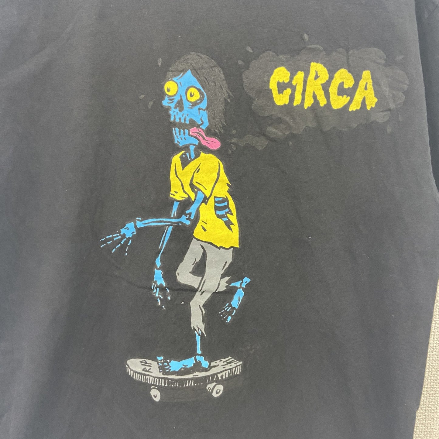 CIRCA　サーカ　半袖プリントTシャツ　skateboard　スケートボード　黒　ブラック　XLサイズ