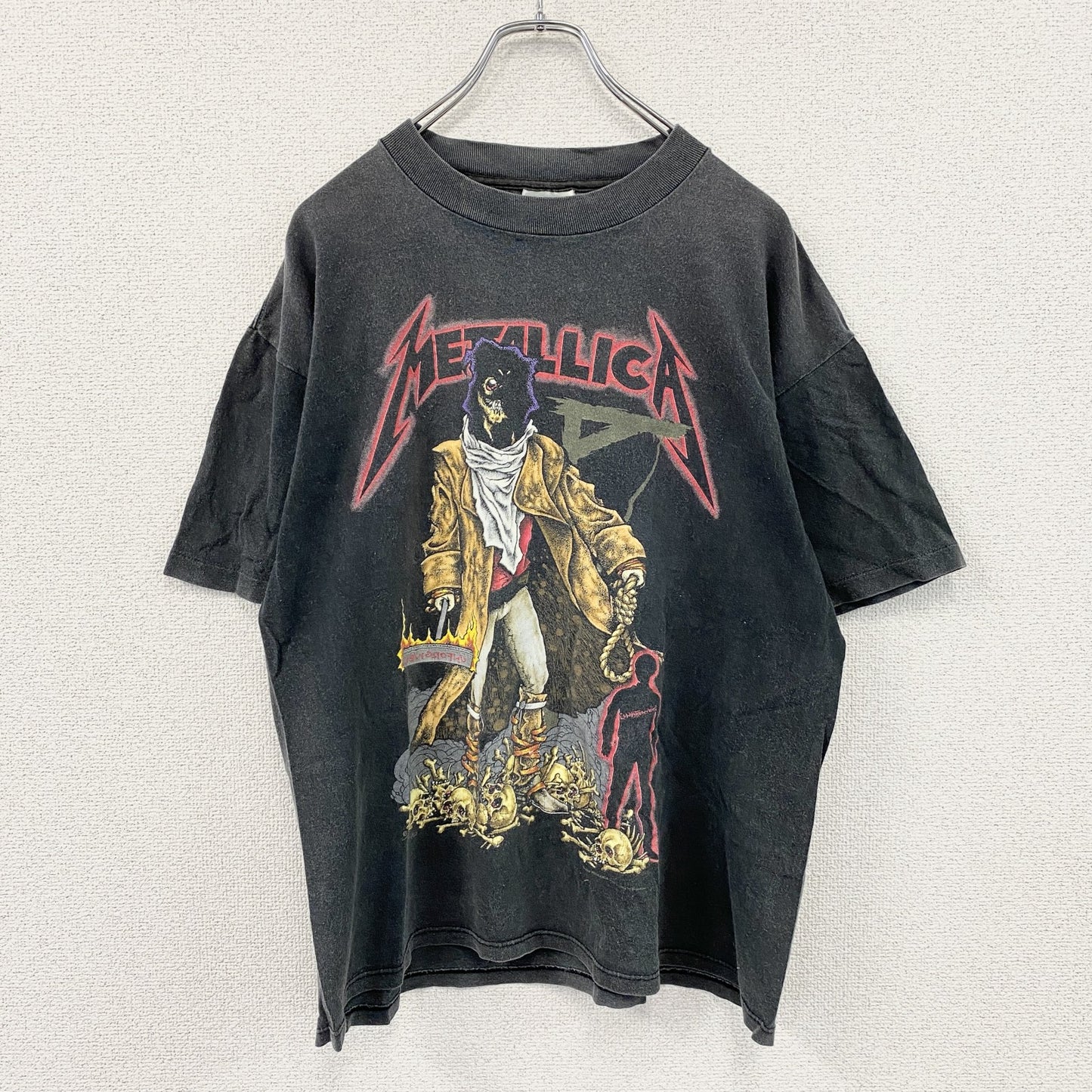 THE BROCKUM GROUP　METALLICA　メタリカ　半袖プリントTシャツ　バンドT　シングルステッチ　黒　ブラック　Lサイズ