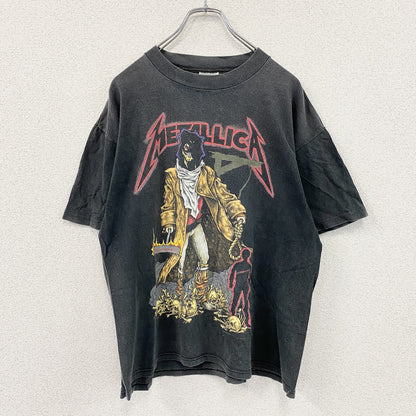 THE BROCKUM GROUP　METALLICA　メタリカ　半袖プリントTシャツ　バンドT　シングルステッチ　黒　ブラック　Lサイズ