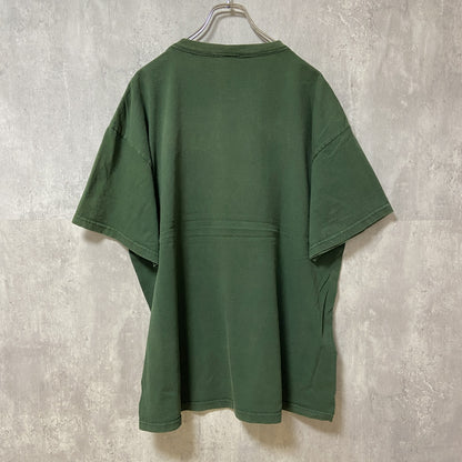 古着 used　SUGAR BOWL　アメフト　半袖カレッジプリントTシャツ　グリーン　クルーネック　スポーツ　ビックシルエット